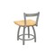 Holland Bar Stool Co 18" Low Back Swivel Vanity Stool, Nickel Finish, Nat Oak Seat 82118ANNatOak - alternate 5